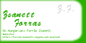 zsanett forras business card