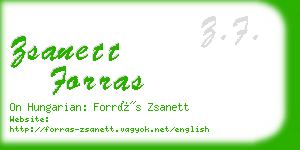 zsanett forras business card